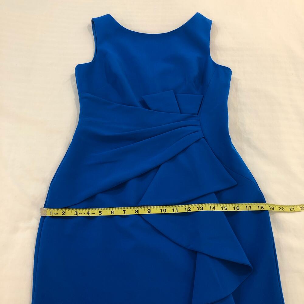Eliza J Ruffle Front Cobalt Blue Gown - Picture 9 of 13